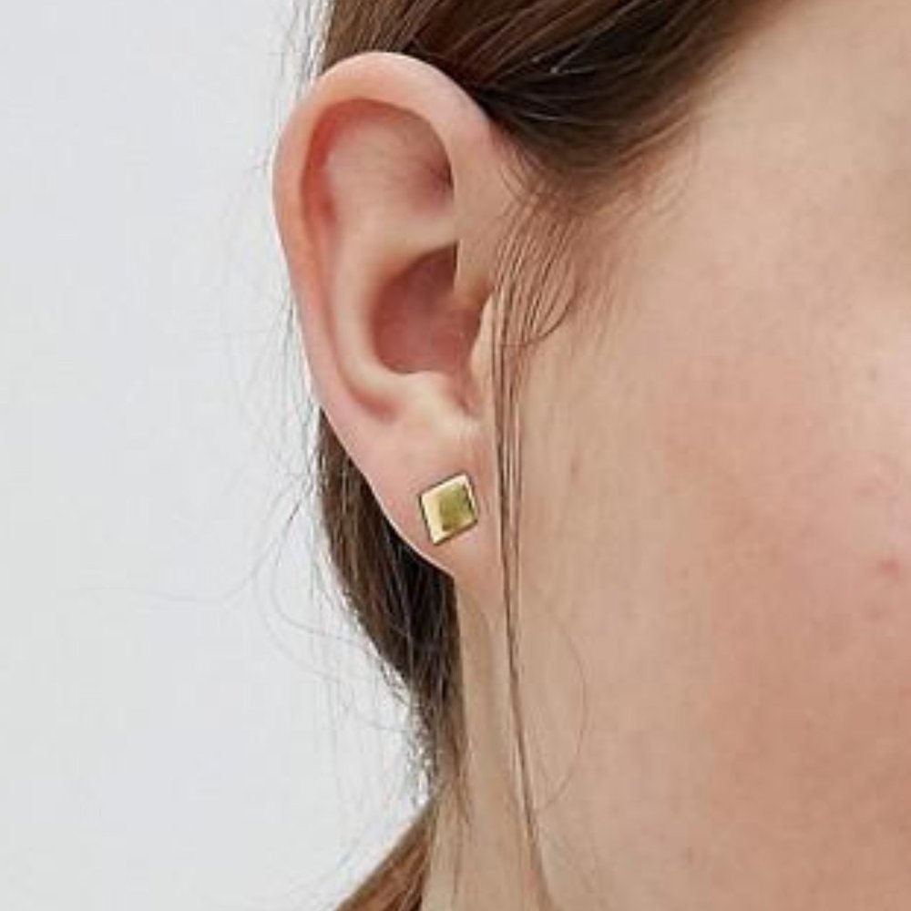 ASOS Gold Plated Sterling Silver Diamond Stud Earr